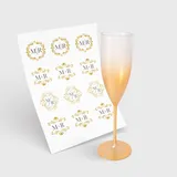 Taça de Champanhe 200ml e 1 Folha A3 DTF-UV