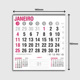 Bloco de Calendário Mini Comercial 2027
