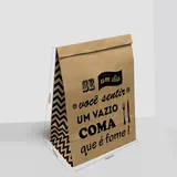 Saco Kraft para Delivery Sem Personalização