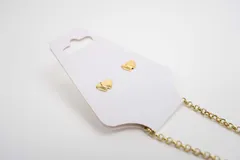Tag Cartela Gravatinha 1 Par de Brinco 1 Colar