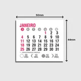 Bloco de Calendário para Ímã de Geladeira 2027