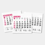 Bloco de Calendário para Ímã de Geladeira 2027