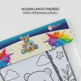 Kit Colorir Festa Com 4 Canetas Marcador Ponta Dupla