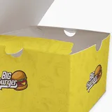 Embalagem Delivery Hambúrguer, Fritas e Porção