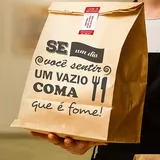 Saco Kraft para Delivery Sem Personalização