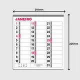 Bloco de Calendário Comercial 2027 - Anotações