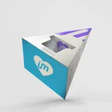 Calendário de Mesa Pirâmide Porta Cartão