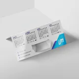 Calendário de Mesa Porta-Cartão