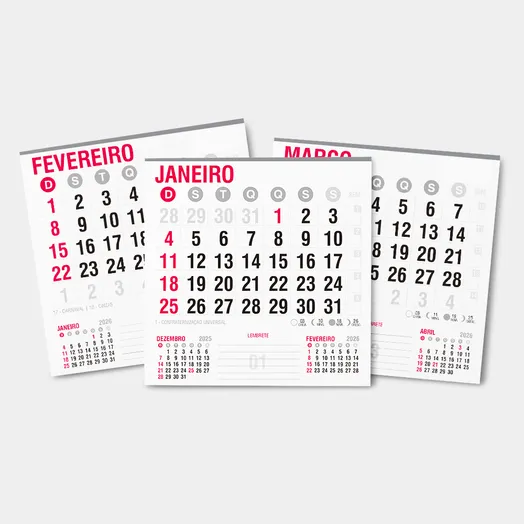 Bloco de Calendário 2027