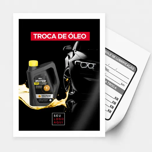 Adesivo Troca de Óleo