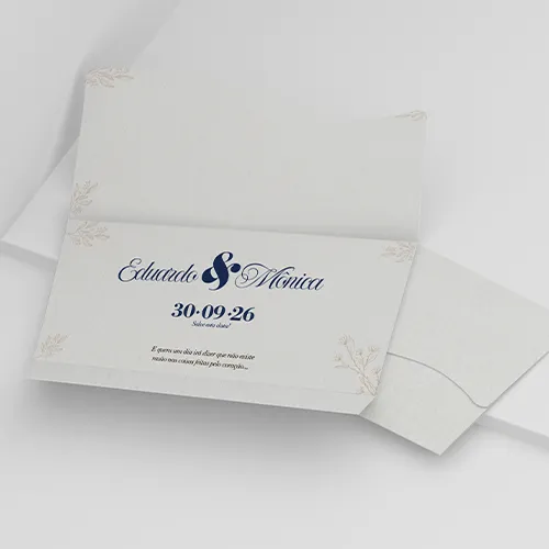 Convite de Casamento Clássico 09