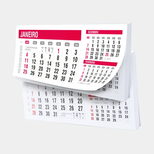 Bloco de Calendário 2027