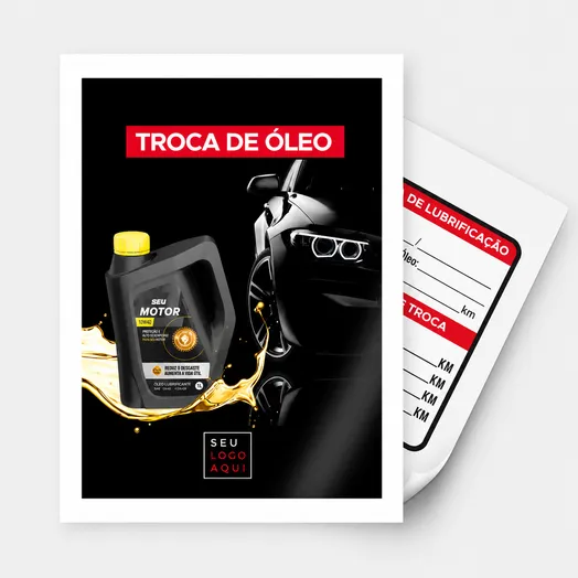 Adesivo Troca de Óleo