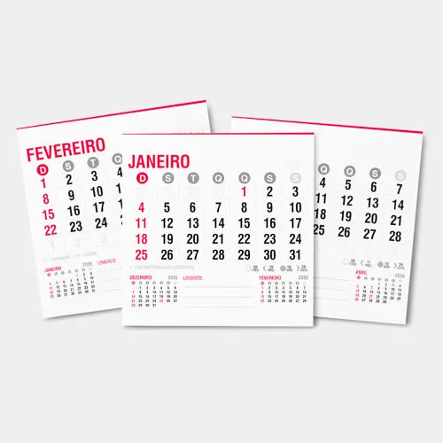 Bloco de Calendário 2027