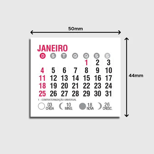 Bloco de Calendário 2027