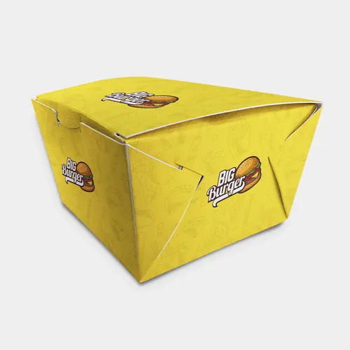 Embalagem Delivery Hambúrguer, Fritas e Porção