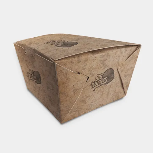Embalagem Delivery Hambúrguer, Fritas e Porção