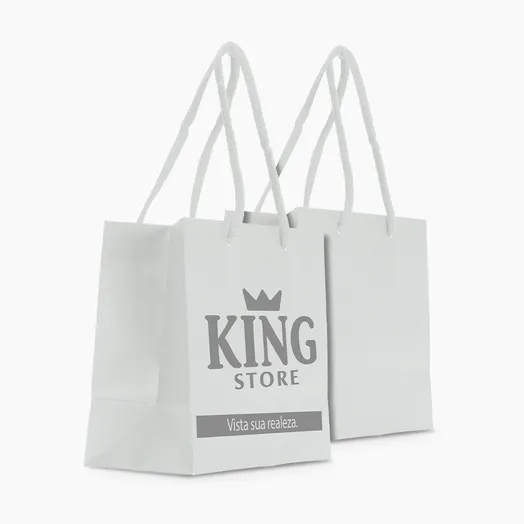 Sacola em Papel Personalizado em Silk - Basic