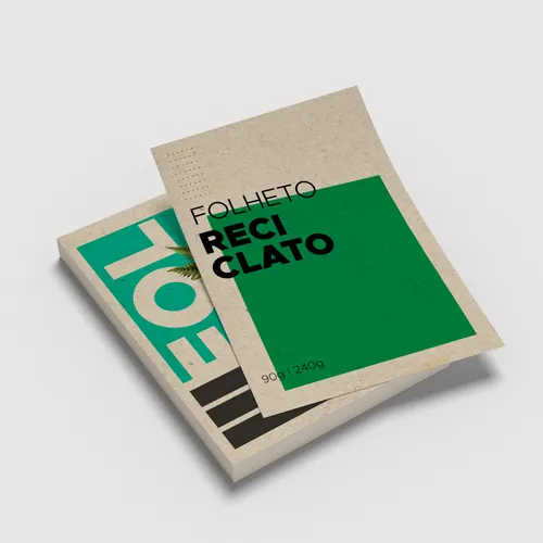 Folheto em Reciclato