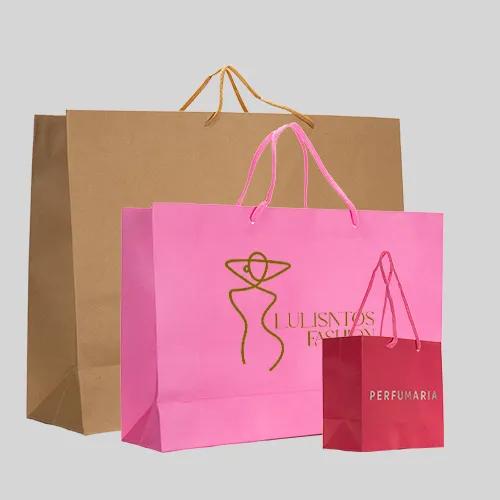 Sacola em Papel Personalizado em Silk - Basic