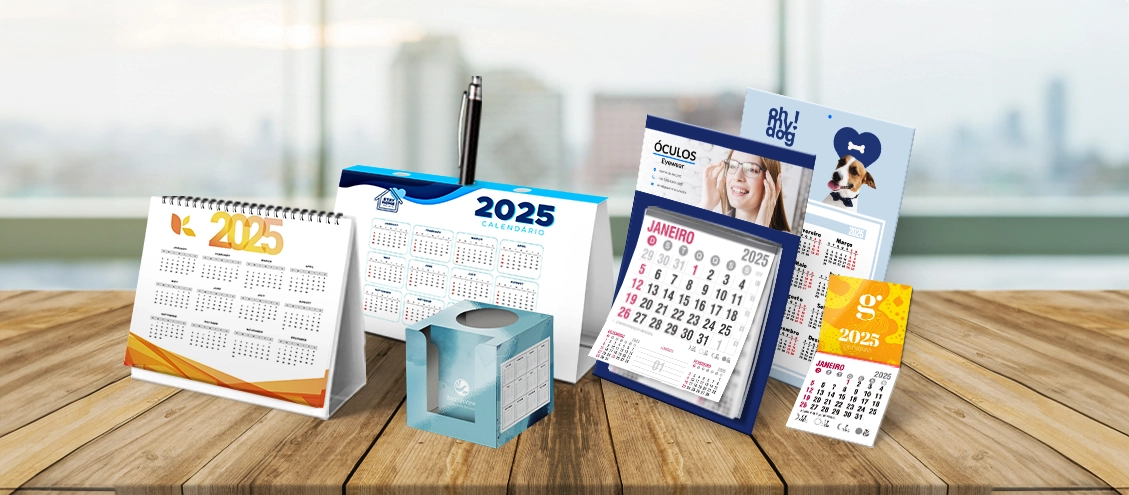 Calendários 2025 | Conquiste seus clientes e marque presença o ano todo!