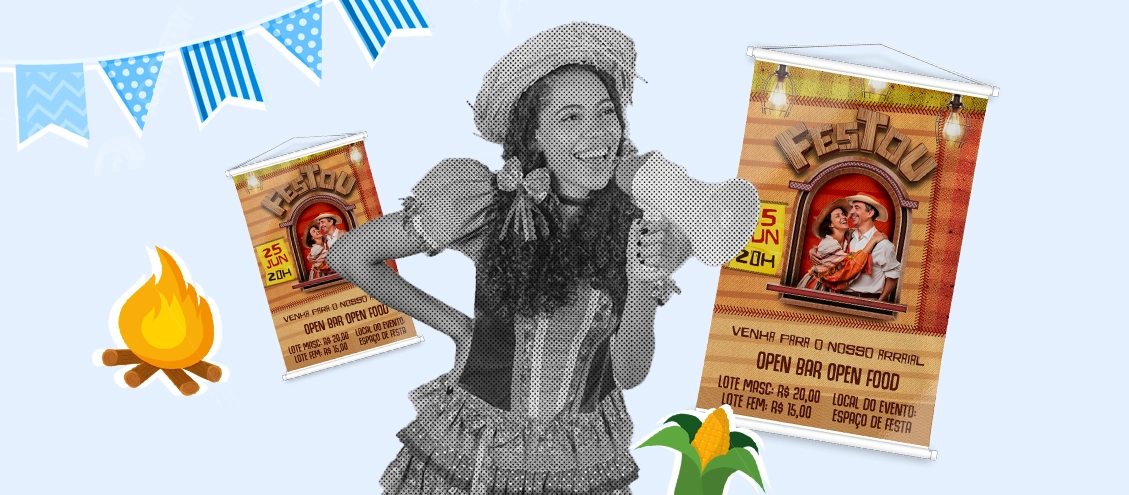 Viva a Tradição | Banner para Festa Junina