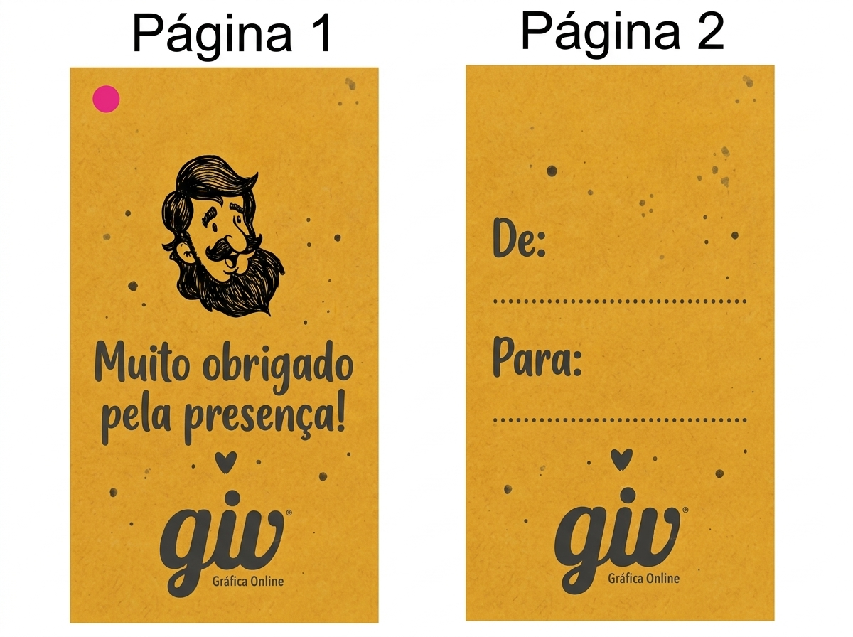 Tag com furo personalizado