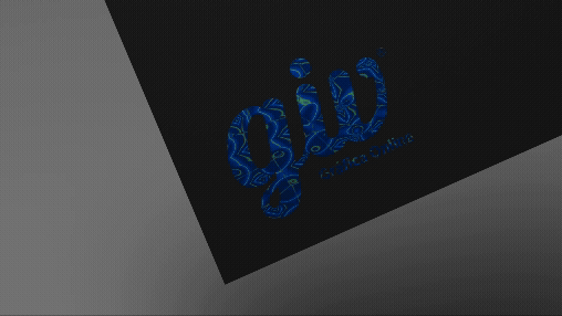 Laminação Soft Touch e Hot Stamping Azul Frente