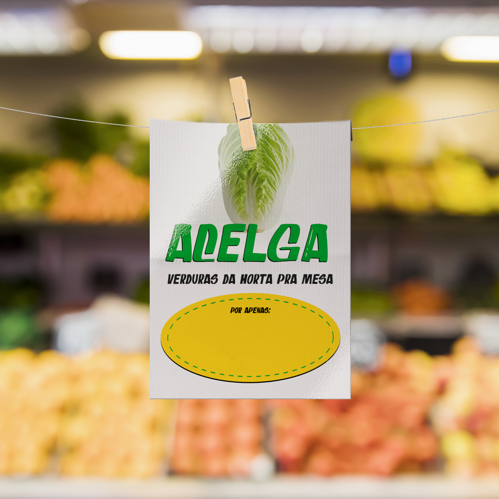 Plaquinha de Preço hortifrúti 