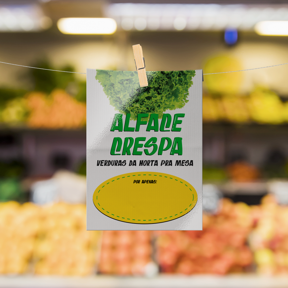 Plaquinha de Preço hortifrúti 