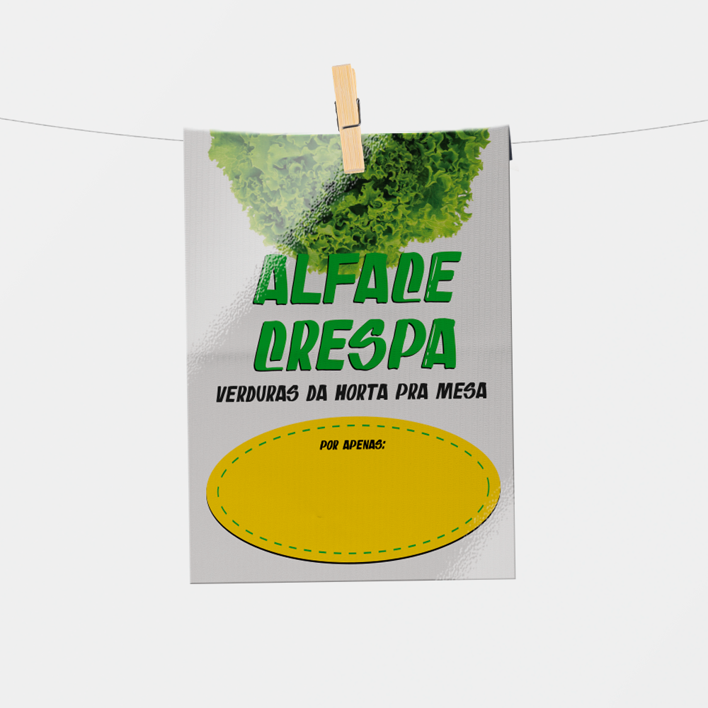 Plaquinha de Preço hortifrúti 