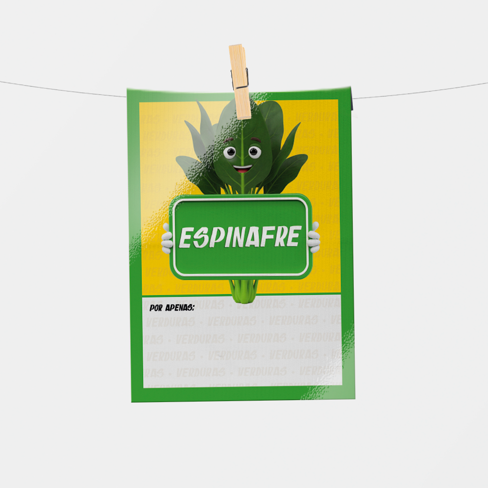 Plaquinha de Preço hortifrúti 