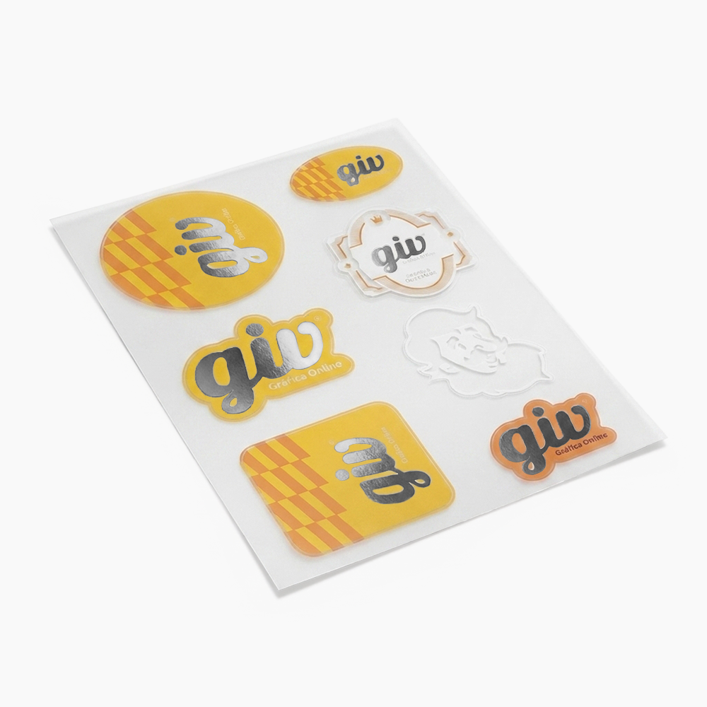 Cartela de Adesivos