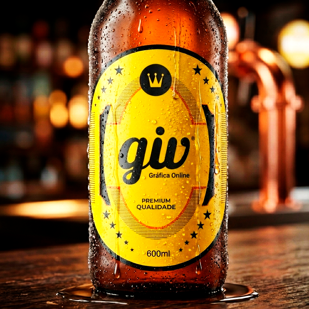 Rótulo para Garrafa de Cerveja