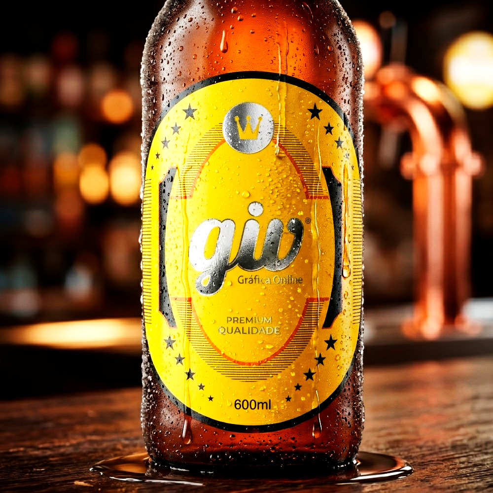 Rótulo para Garrafa de Cerveja