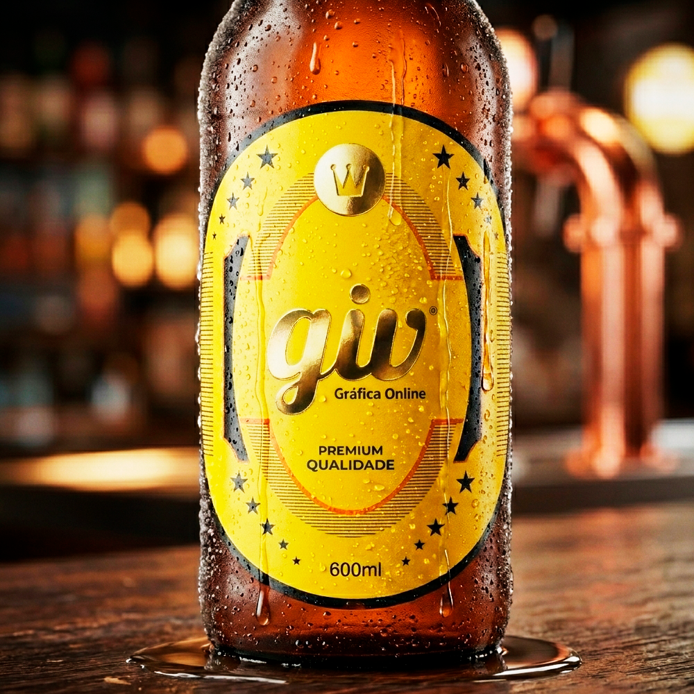 Rótulo para Garrafa de Cerveja
