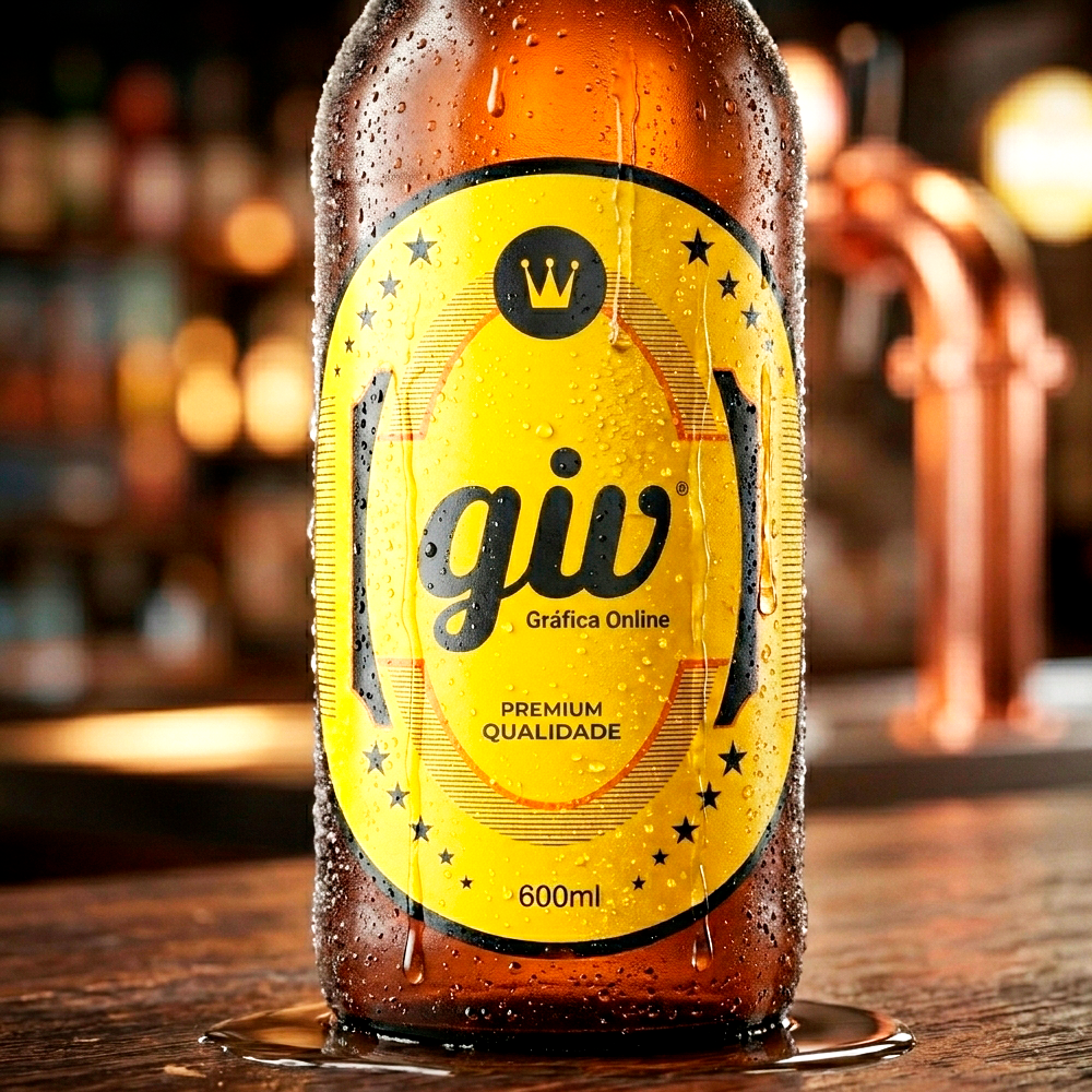 Rótulo para Garrafa de Cerveja