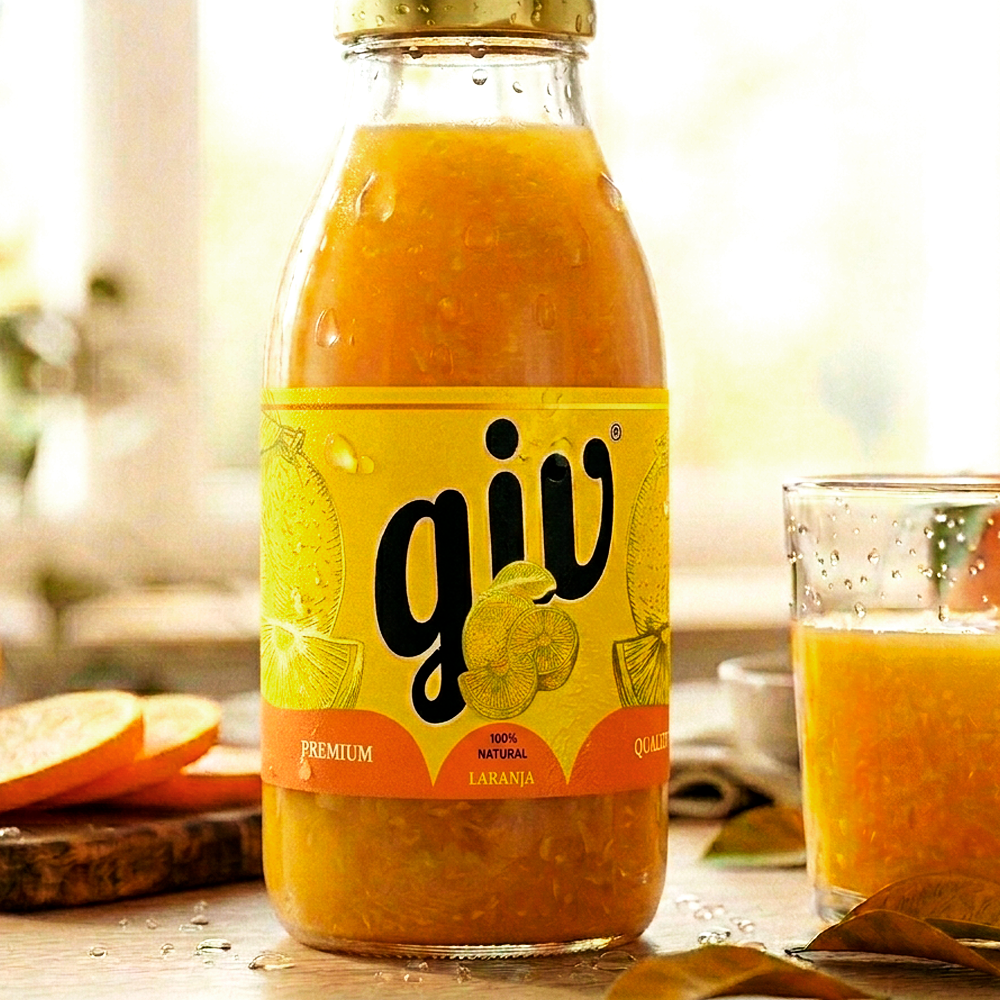 Rótulo para Garrafa de Suco