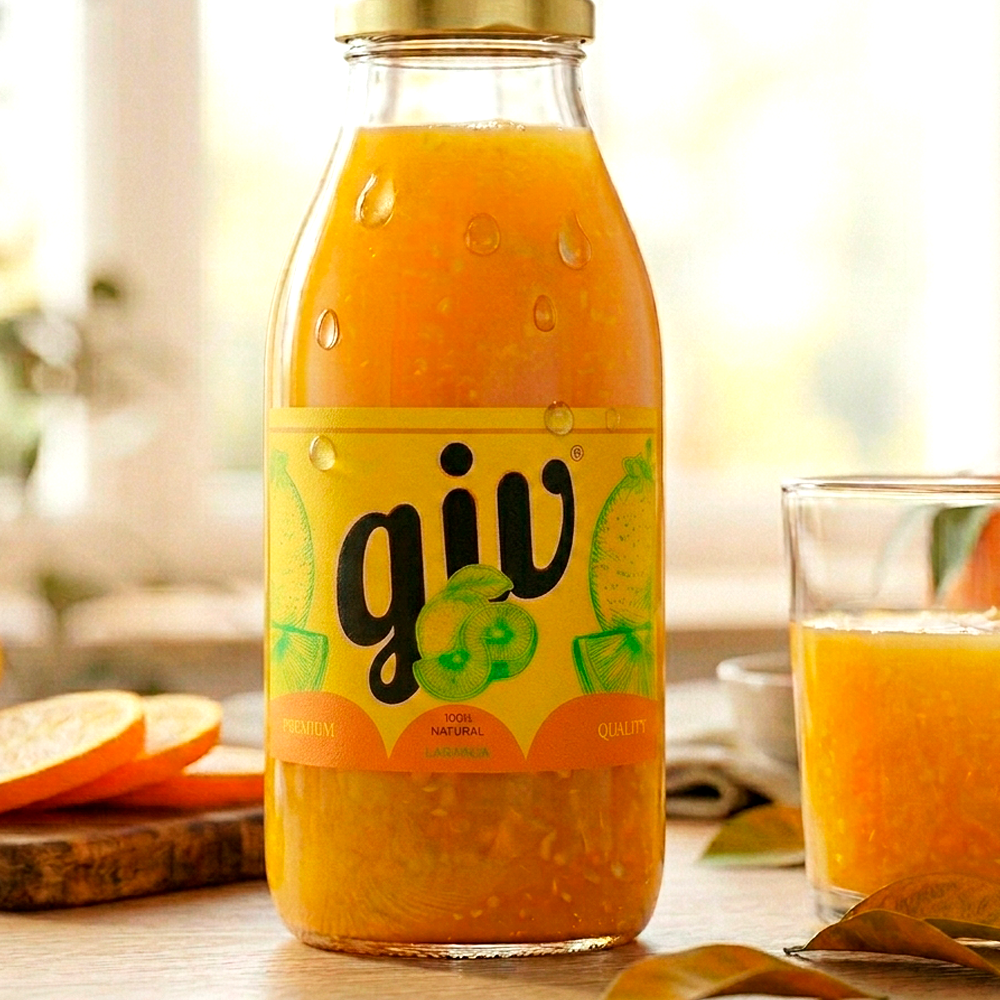 Rótulo para Garrafa de Suco