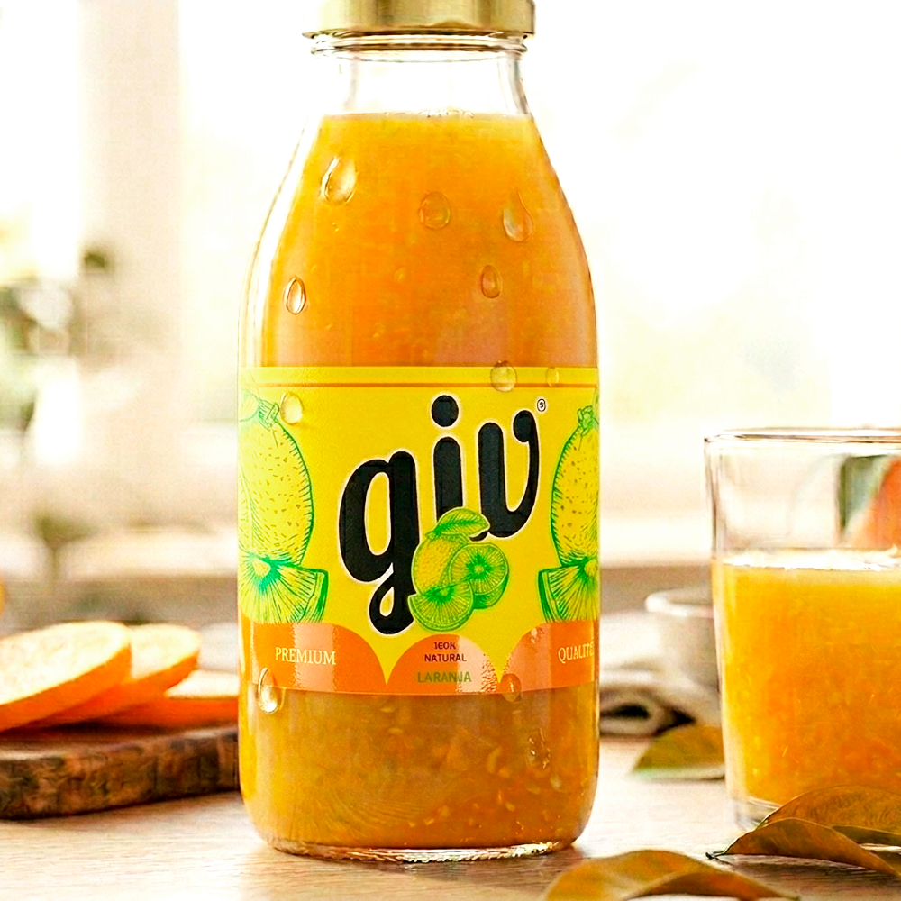 Rótulo para Garrafa de Suco