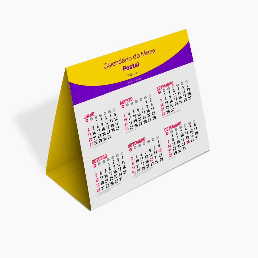 Calendário de Mesa Postal