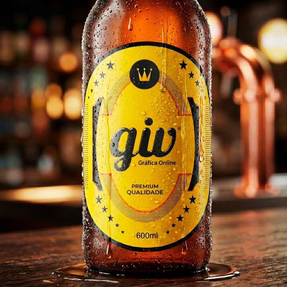 Rótulo para Garrafa de Cerveja