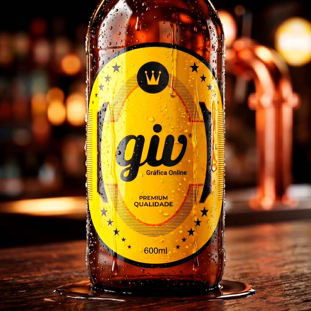 Rótulo para Garrafa de Cerveja