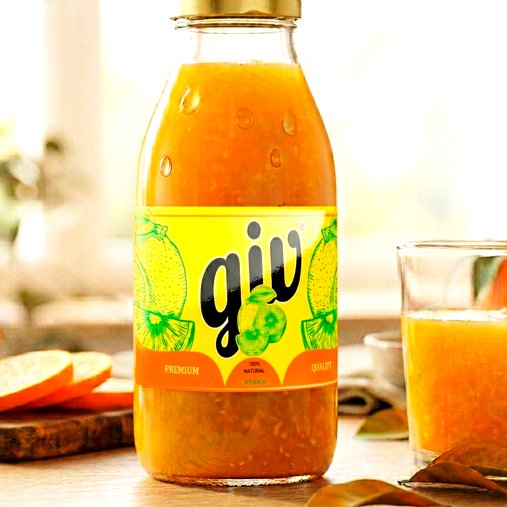 Rótulo para Garrafa de Suco