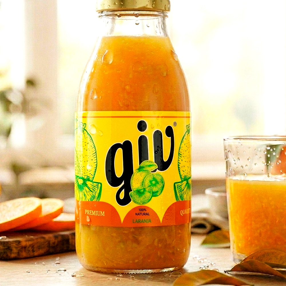 Rótulo para Garrafa de Suco