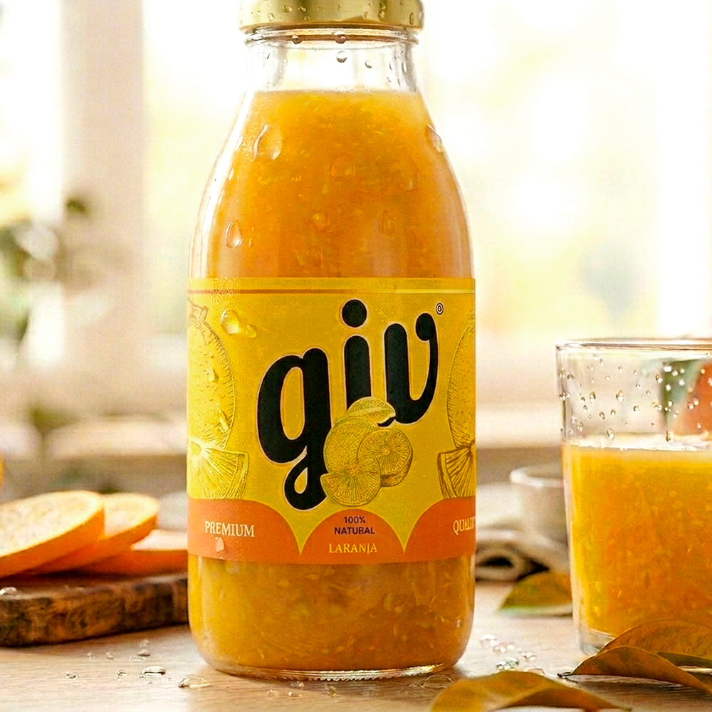Rótulo para Garrafa de Suco