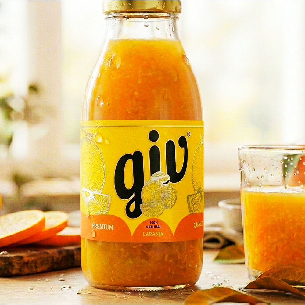 Rótulo para Garrafa de Suco