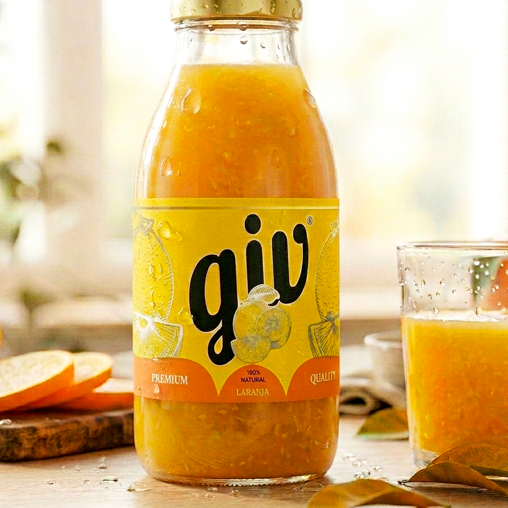 Rótulo para Garrafa de Suco