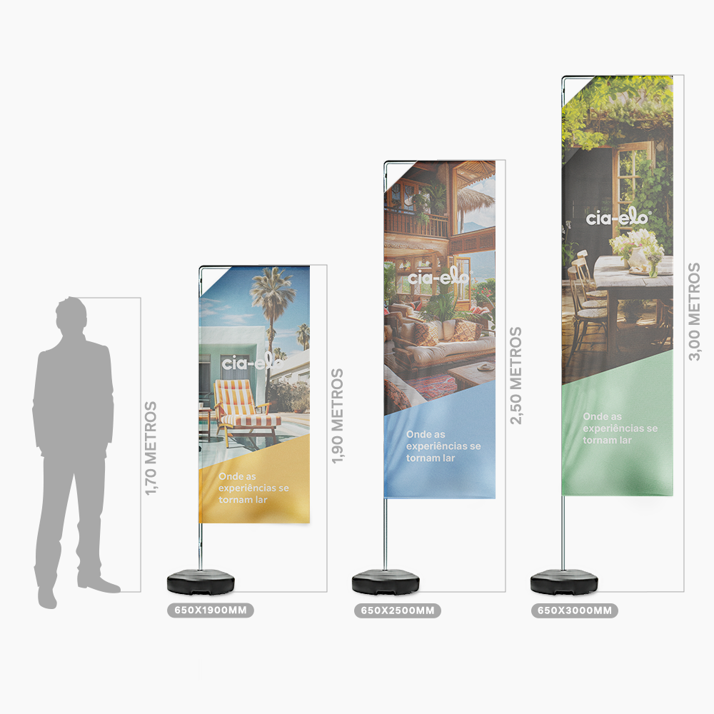 Wind Banner Completo para Piso P - Modelo Vela