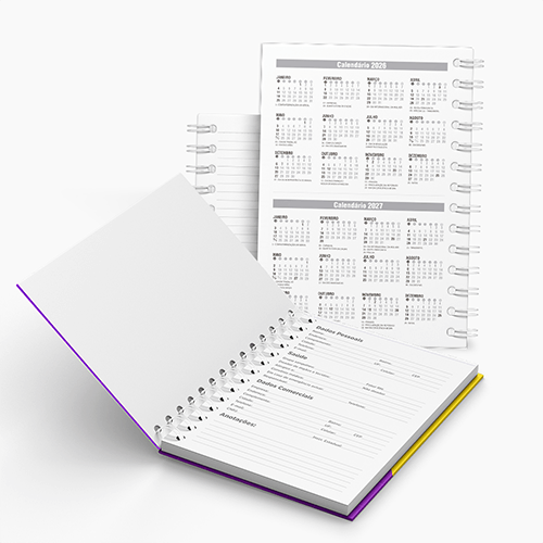 Caderno Capa Flexível Com Pautas 96fls